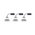 Paulmann Paulmann Recessed luminaire LED Coin Slim, IP23, round, 6,8W, set of 3 dimmable and swiveling, iron