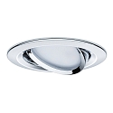 Paulmann Paulmann Recessed luminaire LED Coin Slim, IP23, round, 6,8W, set of 3 dimmable and swiveling, chrome