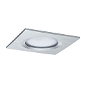 Paulmann Paulmann Recessed luminaire LED Coin Slim, IP44, square, 6,8W, set of 3 dimmable, aluminum