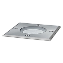 Paulmann Vloerinbouwarmatuur 10.8CM hoekig, stijf, begaanbaar GU10 IP67, rvs 