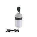 Tafelarmatuur CLUTCH rond, Bluetooth aanstuurbaar, met USB-oplaadfunctie IP44, grijs dimbaar