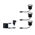 Paulmann Vloerinbouwarmatuur LED PLUG & SHINE ZIGBEE set van 3, RGBW, ZigBee aanstuurbaar IP65, zwart, zilver dimbaar