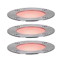 Paulmann Vloerinbouwarmatuur LED PLUG & SHINE ZIGBEE set van 3, RGBW, ZigBee aanstuurbaar IP65, zwart, zilver dimbaar