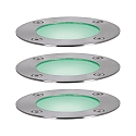 Paulmann Vloerinbouwarmatuur LED PLUG & SHINE ZIGBEE set van 3, RGBW, ZigBee aanstuurbaar IP65, zwart, zilver dimbaar