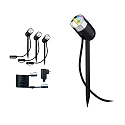 Paulmann Buitenlamp LED PLUG & SHINE PIKE ZIGBEE set van 3, RGBW, ZigBee aanstuurbaar IP44, antraciet dimbaar
