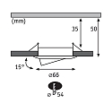 LED Recessed luminaire NOVA MINI with Module COIN, swivelling, 4W 2700K 310lm, iron brushed