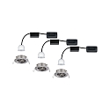 Inbouwarmatuur NOVA MINI LED draaibaar, set van 3 IP23, ijzer geborsteld  310lm 2700K 38� 38� CRI >80