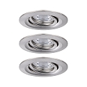 Inbouwarmatuur NOVA MINI LED draaibaar, set van 3 IP23, ijzer geborsteld  310lm 2700K 38� 38� CRI >80