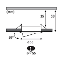 Paulmann Inbouwarmatuur NOVA MINI LED draaibaar, set van 3 IP23, aluminium  310lm 2700K 38� 38� CRI >80