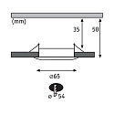 Paulmann Inbouwarmatuur NOVA MINI LED stijf IP23, wit mat  310lm 2700K 38� 38� CRI >80