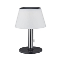 Paulmann Outdoor LED Solar Table lamp LILLESOL, IP44, 0.8W 3000K 45lm, 3-step dimmable, stainless steel / satin