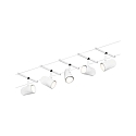 Touwsysteem WIRE SYSTEMS DC CUP set van 5 GU5,3, chroom, wit mat 