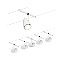 Paulmann Touwsysteem WIRE SYSTEMS DC CUP set van 5 GU5,3, chroom, wit mat 