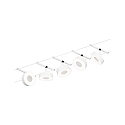 Touwsysteem LED WIRE SYSTEMS CORDUO CIRCLE rond, set van 5, schakelbaar IP20, chroom, wit mat 