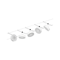 Paulmann Touwsysteem LED WIRE SYSTEMS CORDUO CIRCLE rond, set van 5, schakelbaar IP20, chroom, wit mat 