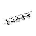 Paulmann Touwsysteem LED WIRE SYSTEMS CORDUO CIRCLE rond, set van 5, schakelbaar IP20, chroom, zwart mat 