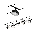 Paulmann Touwsysteem LED WIRE SYSTEMS CORDUO CIRCLE rond, set van 5, schakelbaar IP20, chroom, zwart mat 