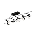 Paulmann Touwsysteem LED WIRE SYSTEMS CORDUO CIRCLE rond, set van 5, schakelbaar IP20, chroom, zwart mat 