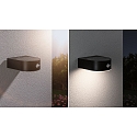 Paulmann solar wall luminaire EILEEN PIR round, with switch, with motion detector IP44, black 