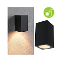 Paulmann outdoor wall luminaire FLAME UP OR DOWN 1 flame, square, switchable, insect friendly IP44, anthracite 