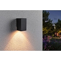 Paulmann outdoor wall luminaire FLAME UP OR DOWN 1 flame, square, switchable, insect friendly IP44, anthracite 