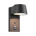 Paulmann outdoor wall luminaire CAPEA with motion detector, switchable, insect friendly IP44, anthracite 