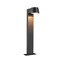 bollard light CAPEA switchable, insect friendly IP44, anthracite 