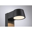 Paulmann bollard light CAPEA switchable, insect friendly IP44, anthracite 