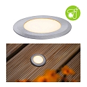 Paulmann floor recessed luminaire LED GOLD LIGHT POINT � 5CM rigid, passable, switchable, insect friendly IP67, brushed aluminium 