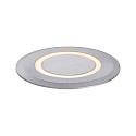floor recessed luminaire LED GOLD LIGHT RING � 5CM rigid, passable, switchable, insect friendly IP67, brushed aluminium 