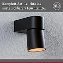 Paulmann outdoor wall luminaire KIMU switchable, cardanic swivelling, insect friendly IP44, anthracite 