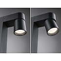 Paulmann bollard light KIMU 1 SPOT 1 flame, switchable, cardanic swivelling, insect friendly IP44, anthracite 