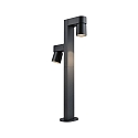 bollard light KIMU 2 SPOT 2 flames, switchable, cardanic swivelling IP44, anthracite 