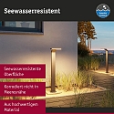 bollard light ZERENA with sensor, insect friendly, sea-air resistant IP44