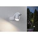 Paulmann outdoor wall luminaire CUFF PIR with sensor IP44, transparent, white 
