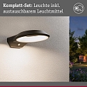 Paulmann outdoor wall luminaire ANELA PIR with sensor, insect friendly, sea-air resistant IP44, anthracite 