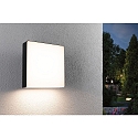 Paulmann outdoor wall luminaire AZALENA PIR with sensor IP44, anthracite, transparent 