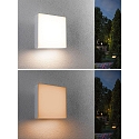 Paulmann outdoor wall luminaire AZALENA with sensor, ZigBee controllable, insect friendly IP44, transparent, white dimmable