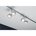 Spot URAIL DOUBLE PELLET LED 2-vlams, chroom mat, wit dimbaar