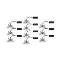 Plafondinbouwarmatuur CALLA IP65 DIM draaibaar, set van 10 IP65