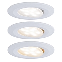 Paulmann Set of 3 Outdoor LED Recessed spot CALLA IP65, swivelling, 230V, each 5.5W 3000-6500K 550lm 100�, white matt