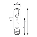 Philips metal halide lamp MASTER CITYWHITE CDO-TT T46 E40 2800K CRI 80-89 dimmable