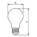 Philips Filamentlamp standaardvorm MAS LEDBulb ND CL GUE A60 E27 2,3W 485lm 2700K 