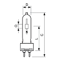 Philips metal halide lamp MASTER COLOUR CDM-T T25 G12 4200K CRI 90-100 
