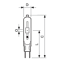 Philips metal halide lamp MASTER COLOUR CDM-T T14 G8.5 3000K CRI 80-89 