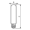 Philips LED lamp MAS LED SON-T UE M T52 E40 42,8W 8000lm 2700K 300� 