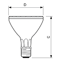 Philips reflector lamp MASTER COLOUR CDM-R P30 PAR30 E27 35W 2000lm 3000K 10� CRI 90 