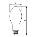 Philips LED lamp Tforce CORE LED HPL FR ED75 E27 13W 1800lm 2700K 330� 