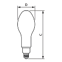 Philips LED lamp Tforce CORE LED HPL FR ED90 E27 36W 5300lm 2700K 330� 