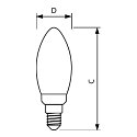 Philips Filamentlamp kaarsvorm MASTER LEDCANDLEND2.3-40W E14 827 B35CL GUE schakelbaar C35 helder E14 2